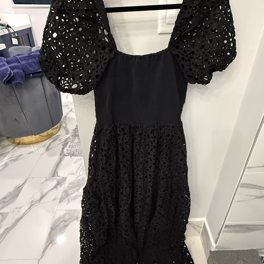 Black Lace Maxi Dress - Picture 3 of 4